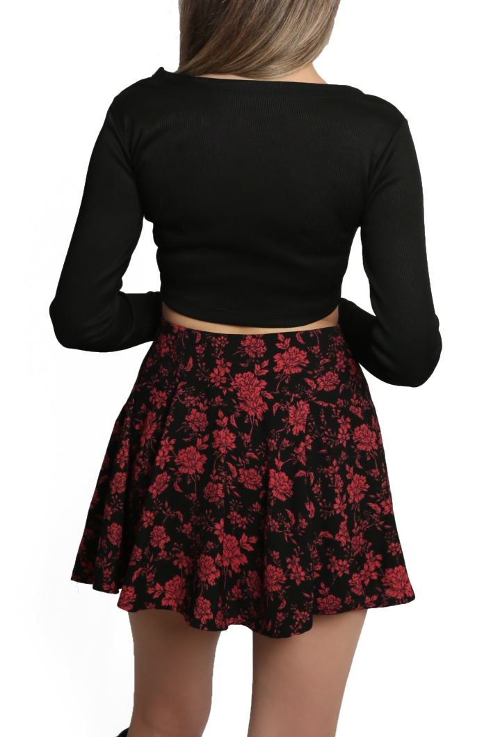 HALKA DETAYLI UZUN KOLLU CROP BODY - Görsel 6